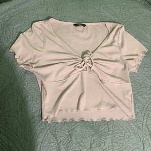 White keyhole crop top